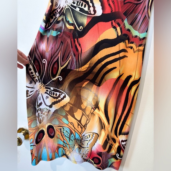 ✨ Frank Lyman Vintage NWOT Abstract Butterfly Print Dress – Size 6 ✨ - Picture 4 of 7